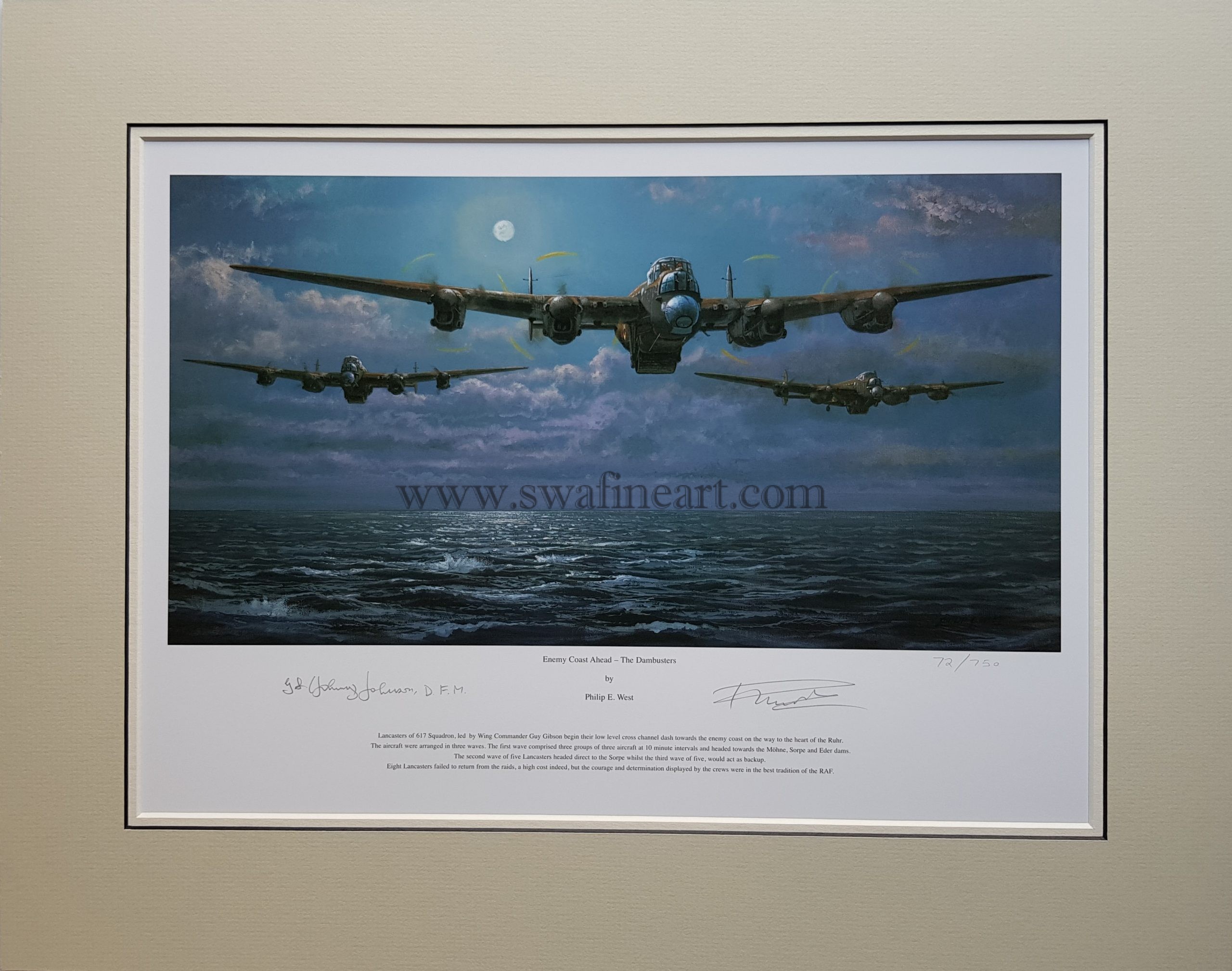 Enemy Coast Ahead Lancaster print The Dambusters Philip West